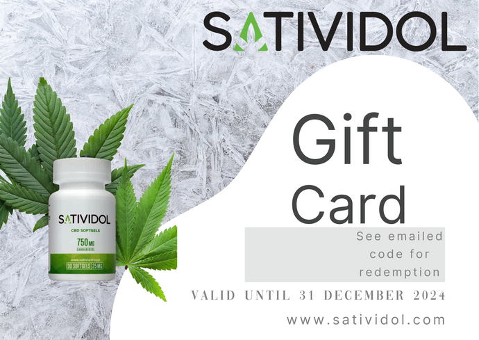Give the gift of CBD this year! These gift cards are emailed electronically the same day as purchased. No shipping or stress required. Satividol CBD is derived from Florida grown hemp. Support a veteran-owned company.